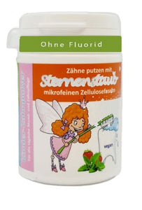 Sternenstaub Zahnpulver für Kinder - Erdbeere Minze Geschmack - ohne Fluorid